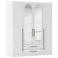 ŠATNÍ SKŘÍŇ S OTOČNÝMI DVEŘMI VERLORA, šířka 181 cm - bílá/černá, Konvenční, kov/kompozitní dřevo (181/210/54cm) - Mömax