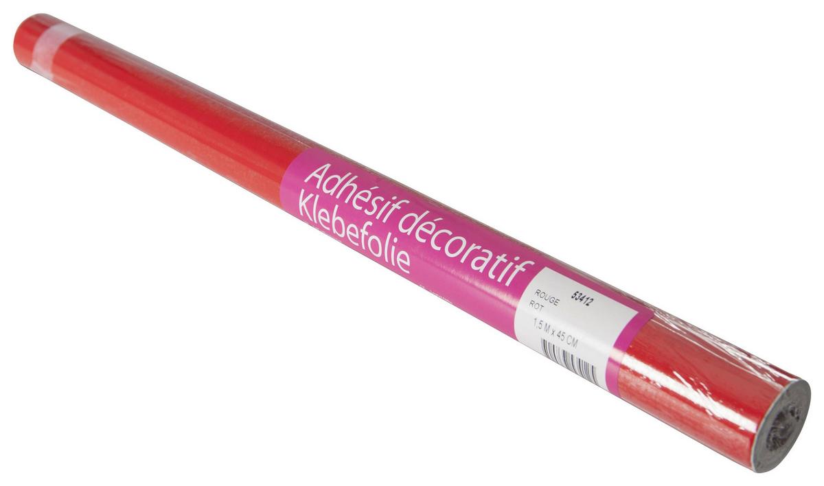 Klebefolie Uni Rot Basic-Line 45x150 Cm - Rot, KONVENTIONELL, Kunststoff (45/150cm)