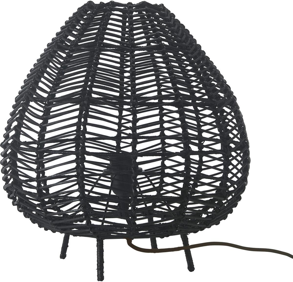 Außenleuchte 423603-3509 Nana - Schwarz, KONVENTIONELL, Naturmaterialien (36,5/38,5/36,5cm)