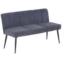 Sitzbank Cory - Hellgrau/Schwarz, MODERN, Textil/Metall (140/83/62cm) - MID.YOU