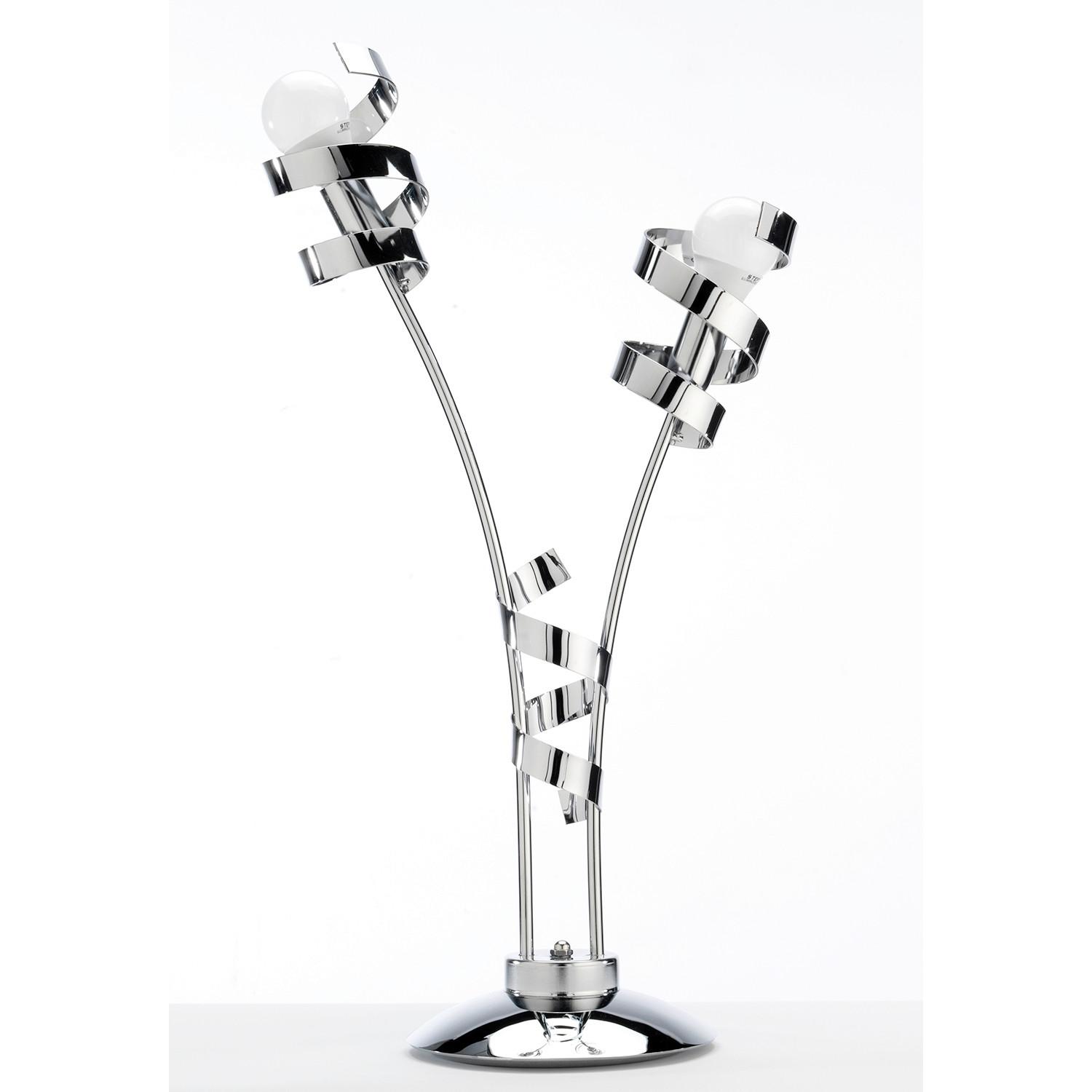 Tischleuchte 4812/lgc - Chromfarben, Design, Metall (40/65cm)