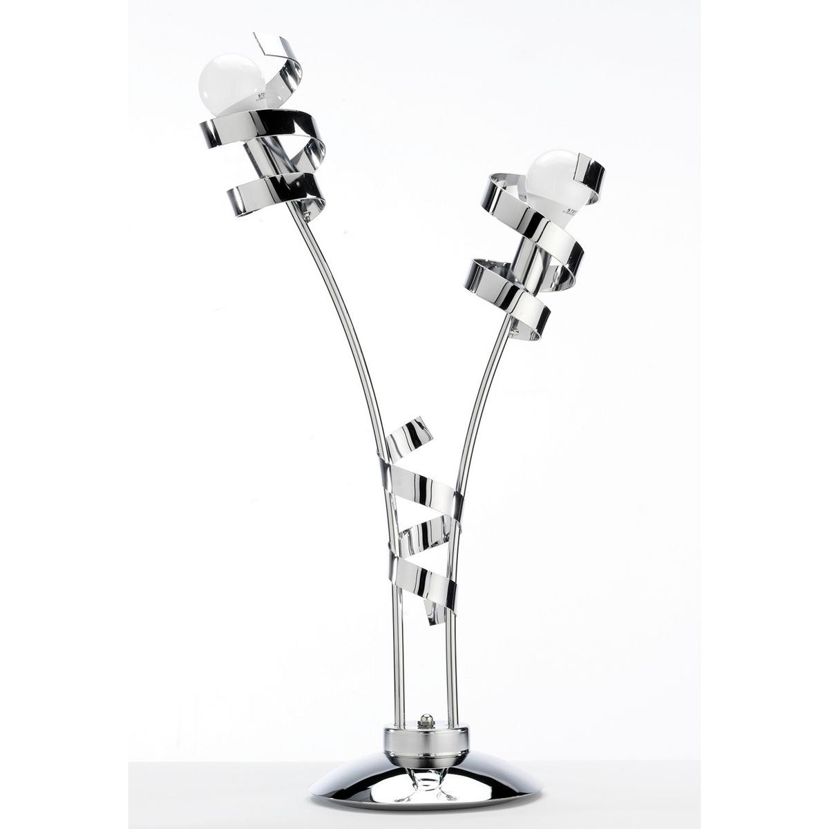 Tischleuchte 4812/lgc - Chromfarben, Design, Metall (40/65cm)