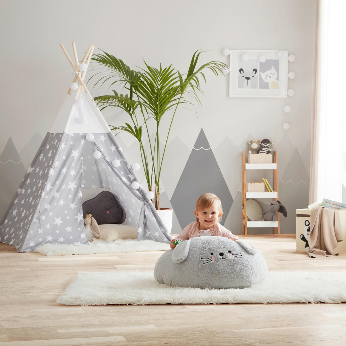 SEDACÍ PODUŠKA SNUGGLE -TREND- - šedá, Moderní, textil (56/26/56cm) - Premium Living
