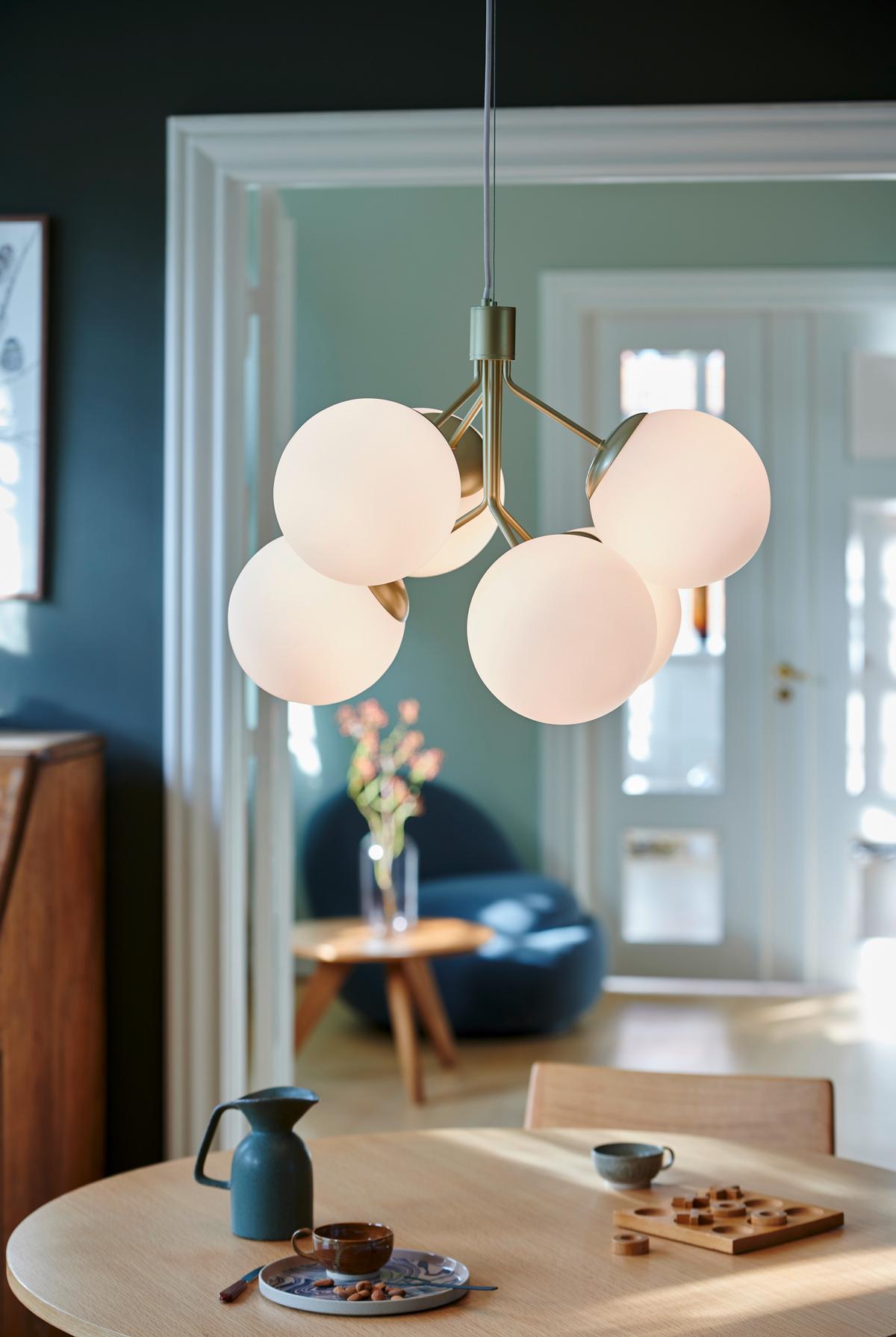 Hängeleuchte Ivona Pela Messingfarben - Messingfarben, KONVENTIONELL, Glas/Metall (45/62cm) - Nordlux