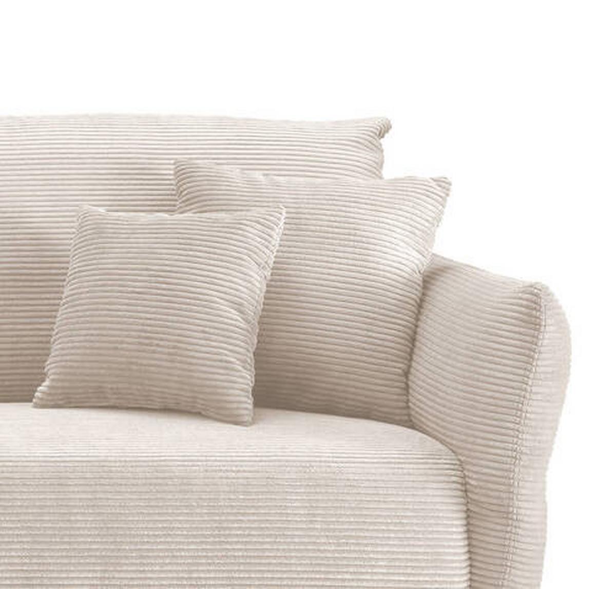 Ecksofa Vanilla Beige S: 294x256 cm - Beige/Schwarz, Design, Textil (294/256cm) - Livetastic