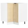 Eckunterschrank Fasola Honigeiche/weiß B: 76 Cm - Honigeiche/Weiß, Trend, Holzwerkstoff/Kunststoff (76/93/76cm) - MID.YOU