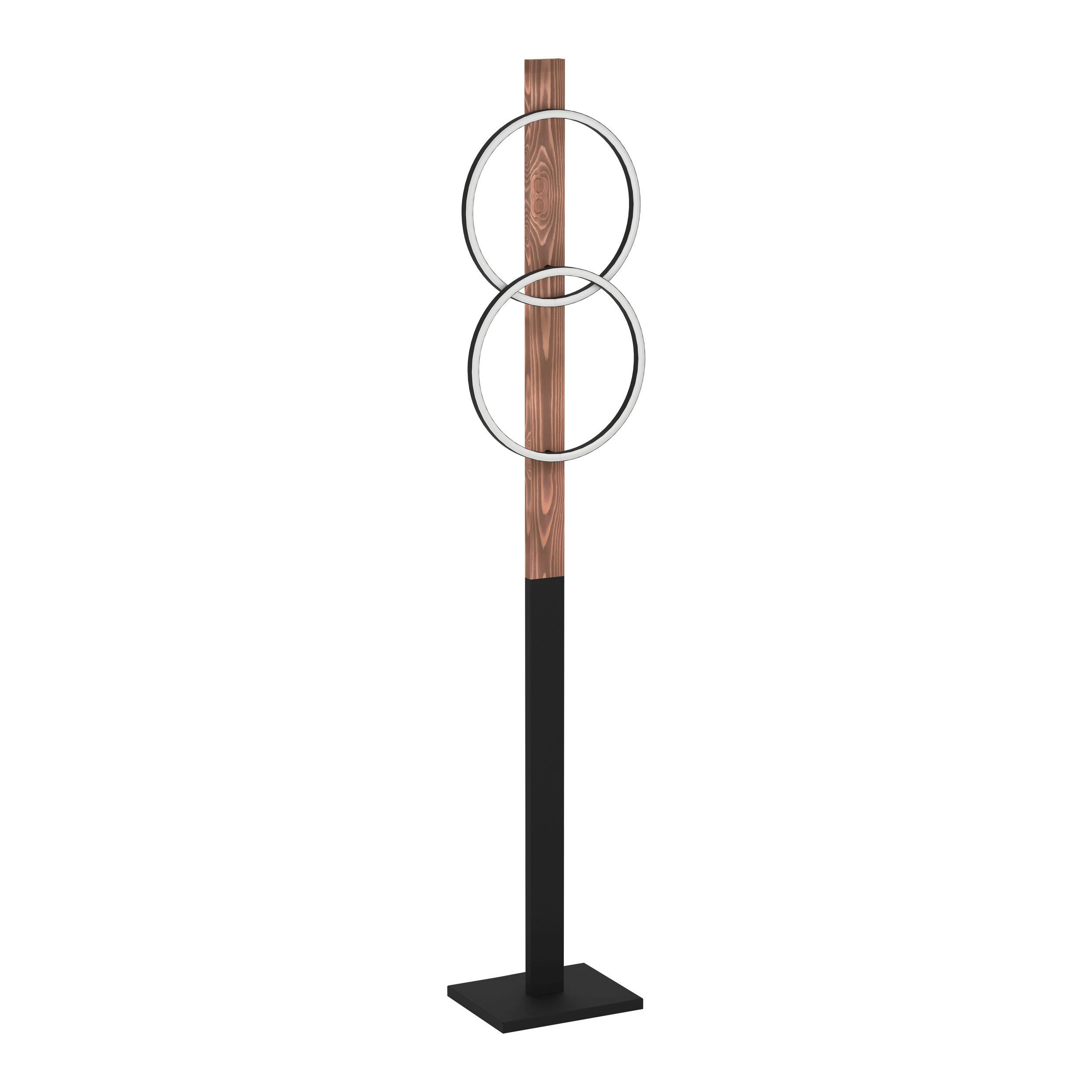 LED-Stehleuchte 900892 Boyal - Schwarz/Weiß, Natur, Holz/Kunststoff (30/150cm) - Eglo
