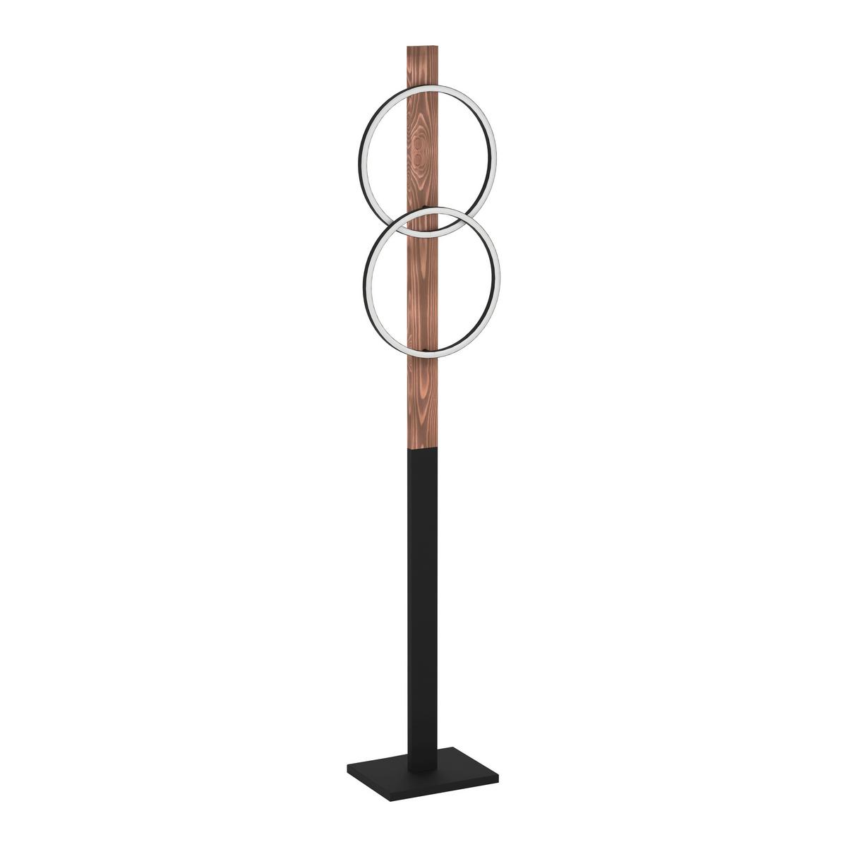 LED-Stehleuchte 900892 Boyal - Schwarz/Weiß, Natur, Holz/Kunststoff (30/150cm) - Eglo