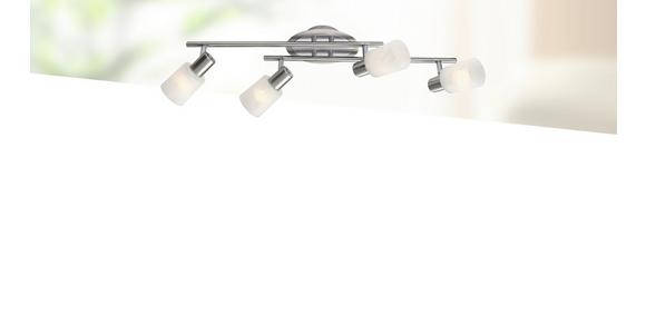Strahler Elke 4-flammig Verstellbar L: 62 Cm - Chromfarben/Weiß, KONVENTIONELL, Glas/Metall (62cm) - James Wood
