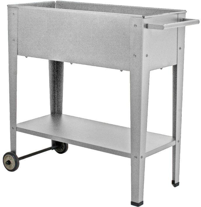 Hochbeet Metall Mobil Mit Rollen75x80x35 Cm Grau - Grau, Basics, Metall (75/80/35cm)