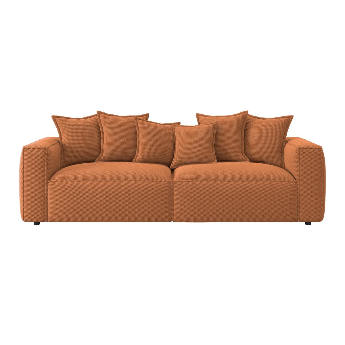 POHOVKA BIG SOFA COWBOY - černá/terracotta, Moderní, textil (280/72/109cm)
