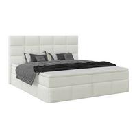 Polsterbett Alba Boucle Weiß, 180x200 Cm - Schwarz/Weiß, Trend, Textil (180/200cm)