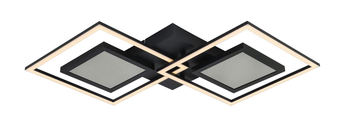 STROPNÉ LED SVIETIDLO PRECEVAL - čierna, kov/plast (41,8/75,3/6,7cm) - Premium Living