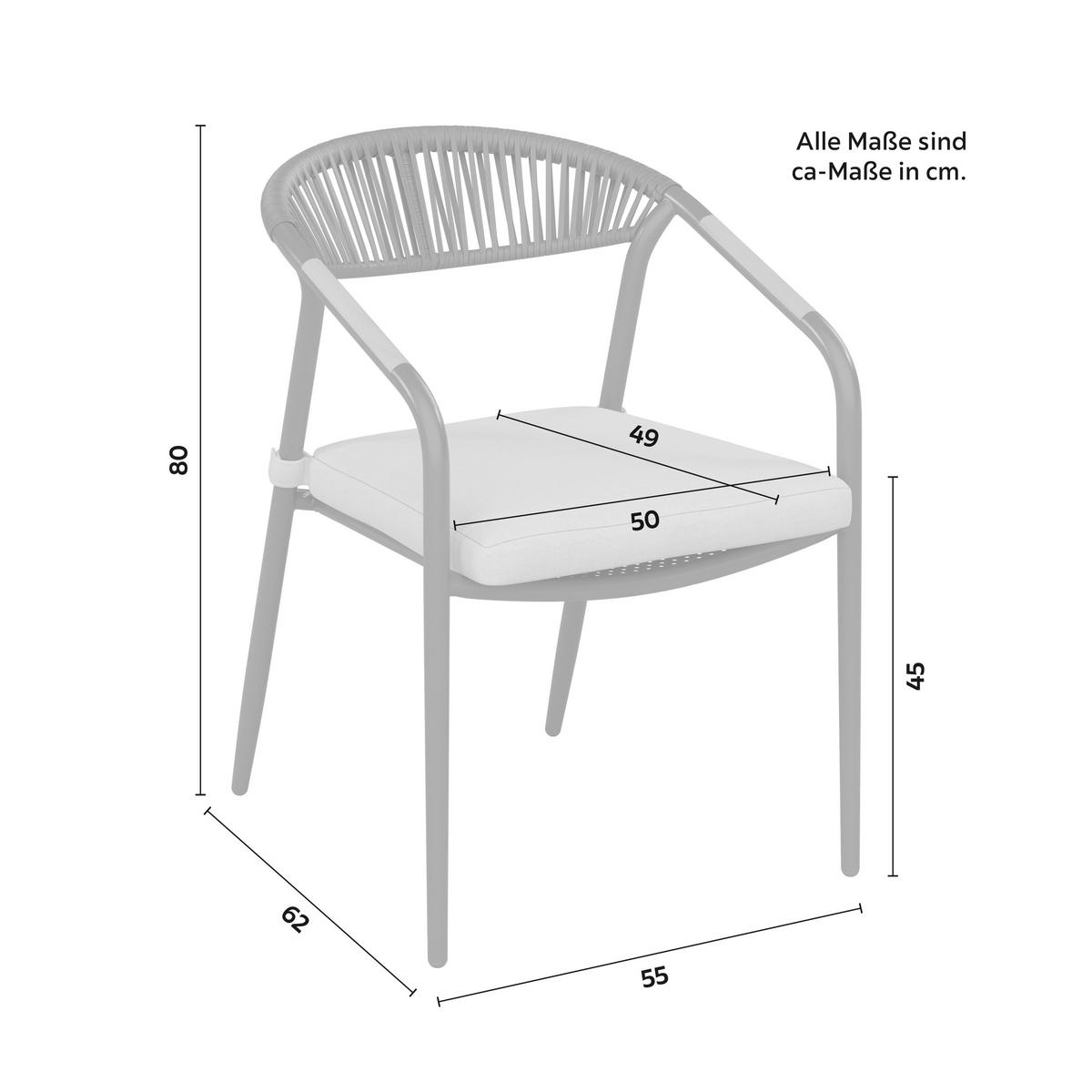 ZAHRADNÍ ŽIDLE MAXI - přírodní barvy/antracitová, Moderní, kov/dřevo (55/80/62cm) - Mömax