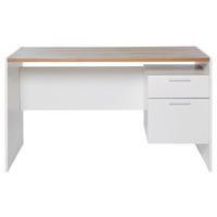 Schreibtisch Ml C 130 - Eichefarben/Weiß, KONVENTIONELL, Holzwerkstoff (123/55/74,5cm) - Livetastic