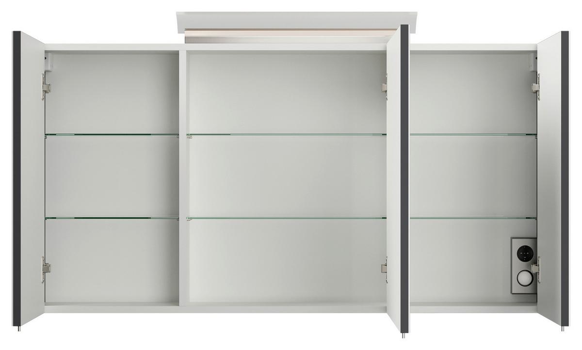 BADEZIMMER Limes, Graphitfarben B: 120 cm - Graphitfarben/Weiß, Basics, Holzwerkstoff/Stein (120cm) - MID.YOU