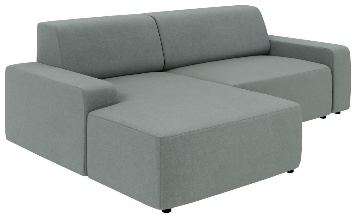 Ecksofa Wien, Grau S: 162x246 Cm - Schwarz/Grau, MODERN, Textil (162/246cm) - Trendmanufaktur