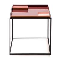 Beistelltisch Rosa/Pink/Violett - Pink/Violett, Basics, Metall (40/40/40cm) - Kayoom