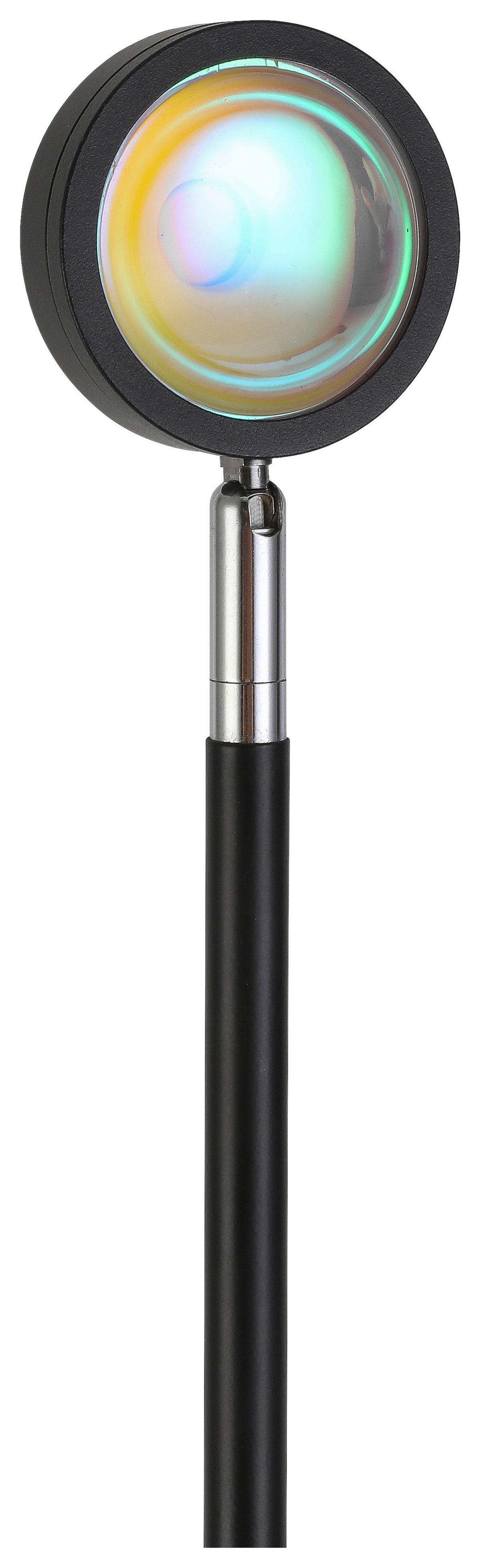 Stojací LED svítidlo Mavis, včet. LED 7W - černá, Moderní, kov (18/140cm) - Modern Living