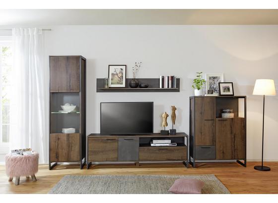 Komoda Highboard Steel - farby dubu/hnedá, Štýlový, kov/kompozitné drevo (88/119/40cm) - Modern Living Komoda Highboard Steel - farby dubu/hnedá, Štýlový, kov/kompozitné drevo (88/119/40cm) - Modern Living