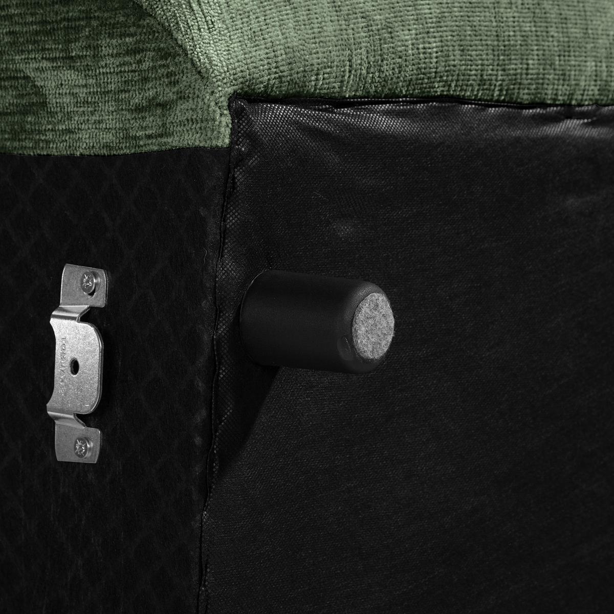 Ecksofa Fluffy Dunkelgrün S: 184x269 Cm - Dunkelgrün/Schwarz, MODERN, Textil (184/269cm) - Trendmanufaktur