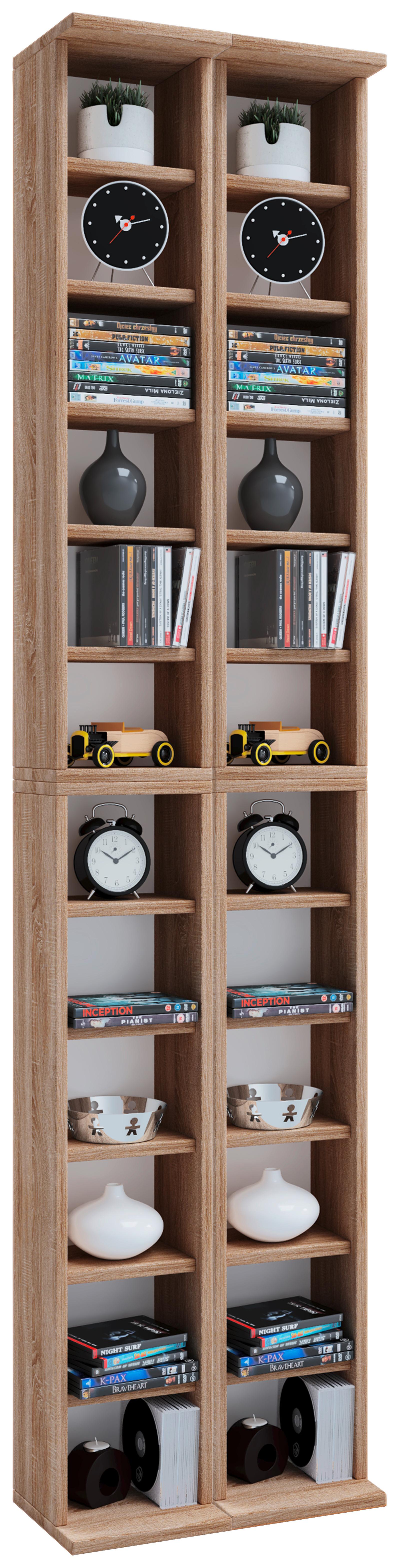 Cd Regal Almera 42 Cm Eiche Dekor - Eichefarben, KONVENTIONELL, Holzwerkstoff (42/183/20cm) - MID.YOU