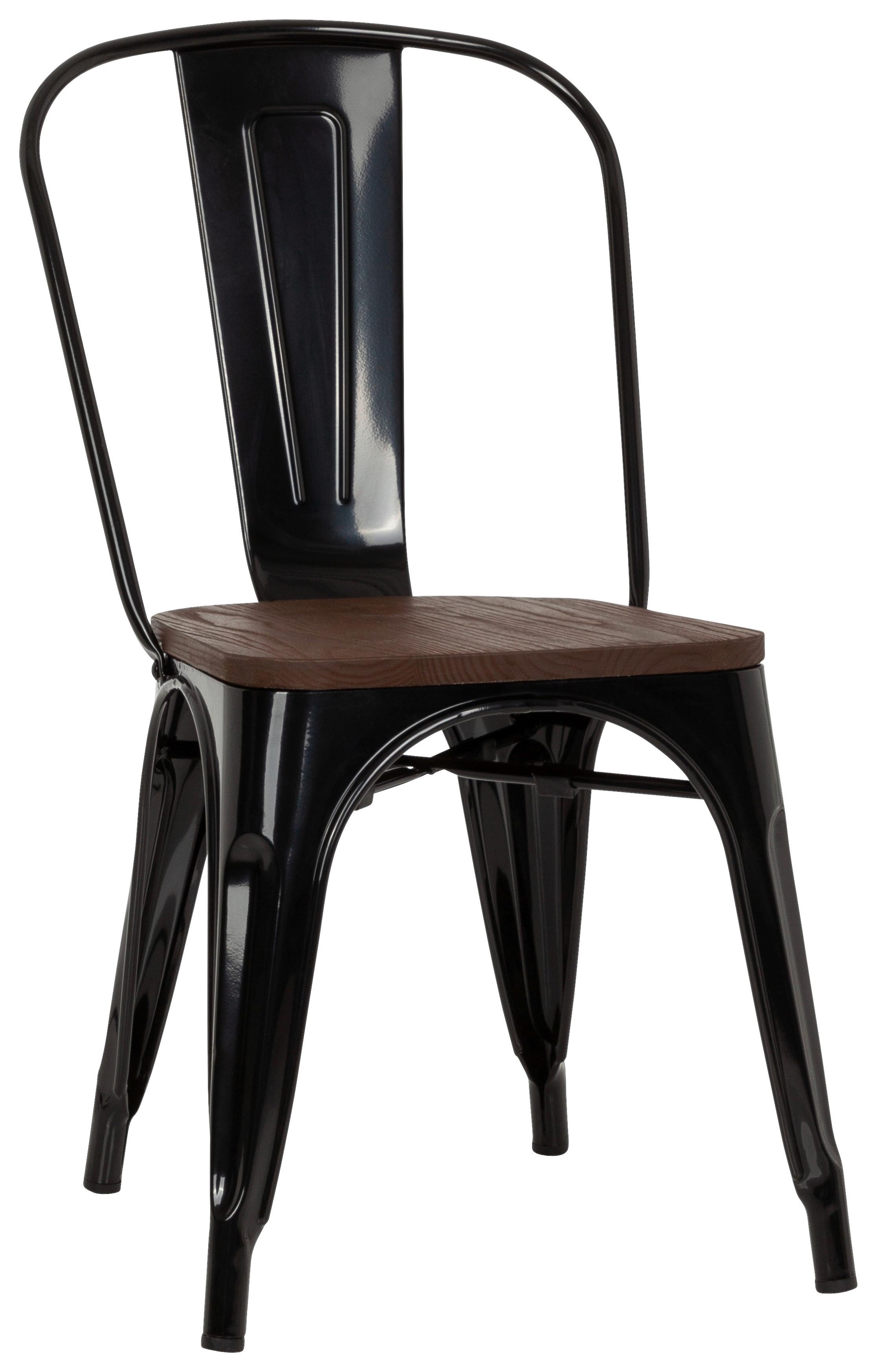 Stuhl Vantaggio Comfort W Stapelbar Schwarz/dunkelbraun