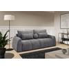 Schlafsofa Geronimo Grau B: 252cm - Schwarz/Grau, Design, Textil (252/93/167cm) - Livetastic