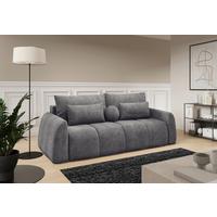 Schlafsofa Geronimo Grau B: 252cm - Schwarz/Grau, Design, Textil (252/93/167cm) - Livetastic