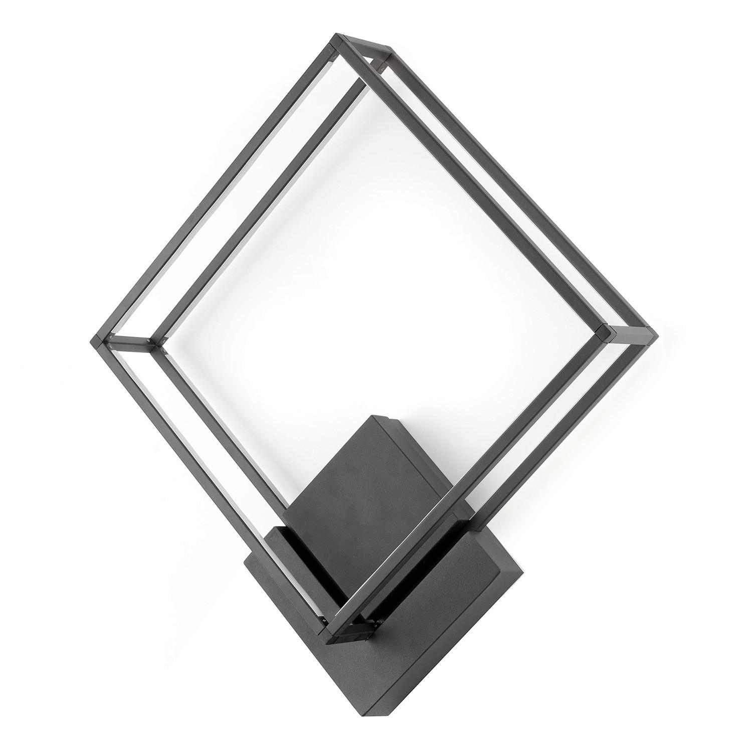 LED-Deckenleuchte 5002/Plmn - Schwarz, Design, Metall (45/45/13cm)