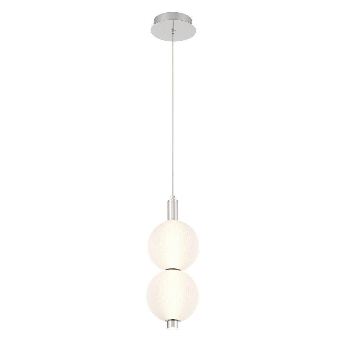 Led Függeszték Qn-Palmas-2mp-Pn - nikkelszínű, Konventionell, üveg/fém (15,2/47,5cm) - Elstead Lighting