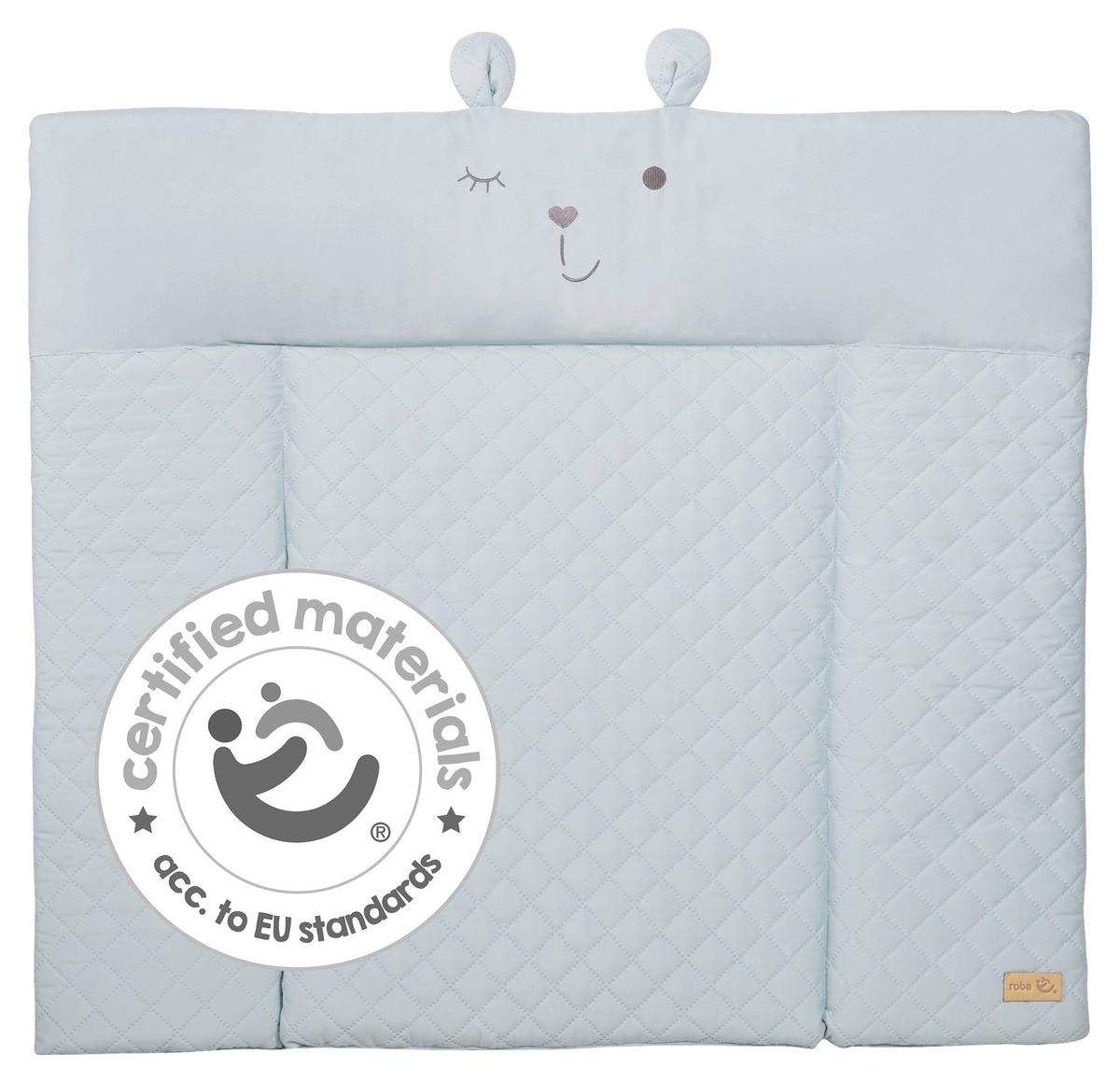 Prebaľovacia podložka BEAR BLAU, 85x75 cm - svetlomodrá, Konventionell, textil (85/4/75cm)
