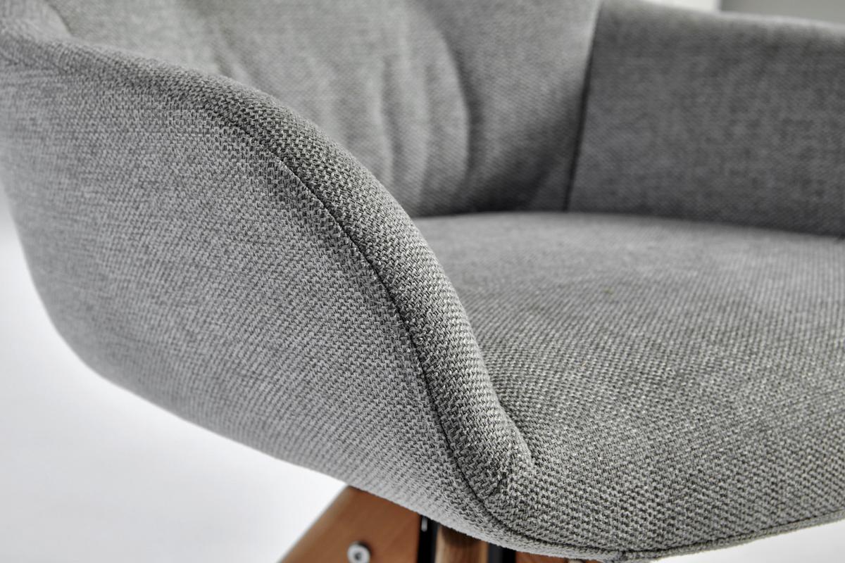 Stuhl Club Hellgrau/eichefarben B: 57 Cm - Eichefarben/Hellgrau, MODERN, Holz/Kunststoff (57/62/91cm) - Livetastic