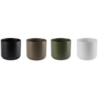 Obal na kvetináč LUIS - čierna/sivohnedá, Modern, keramika (13,5/12,6cm) - Mömax