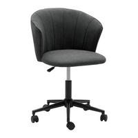 Otočná stolička JILA tmavá sivá - čierna/tmavosivá, Modern, kov/drevo (59/73-85/59cm) - Bessagi Home