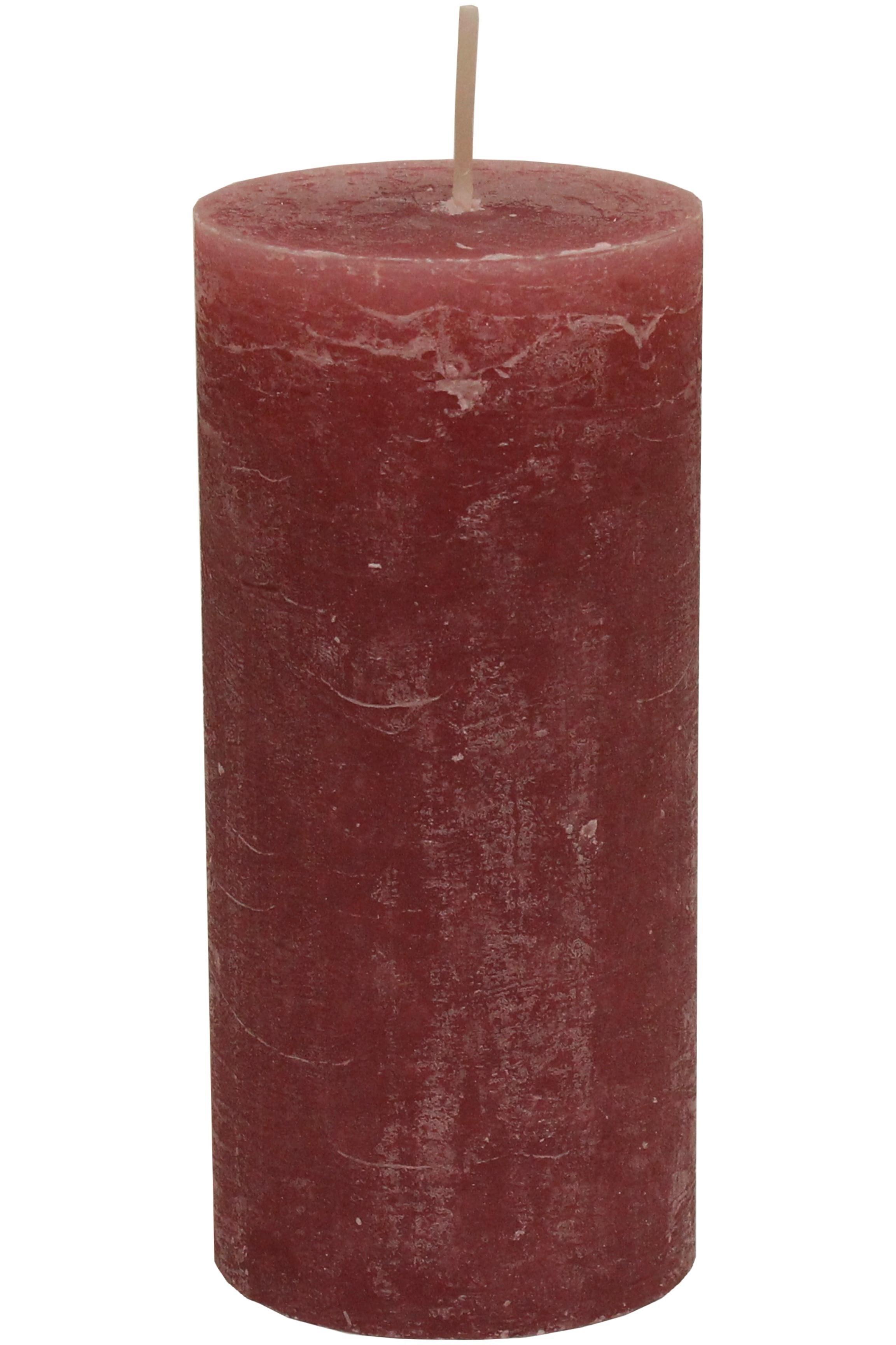 Válcová Svíčka Lia - růžová, Moderní (6,8/15cm) - Premium Living