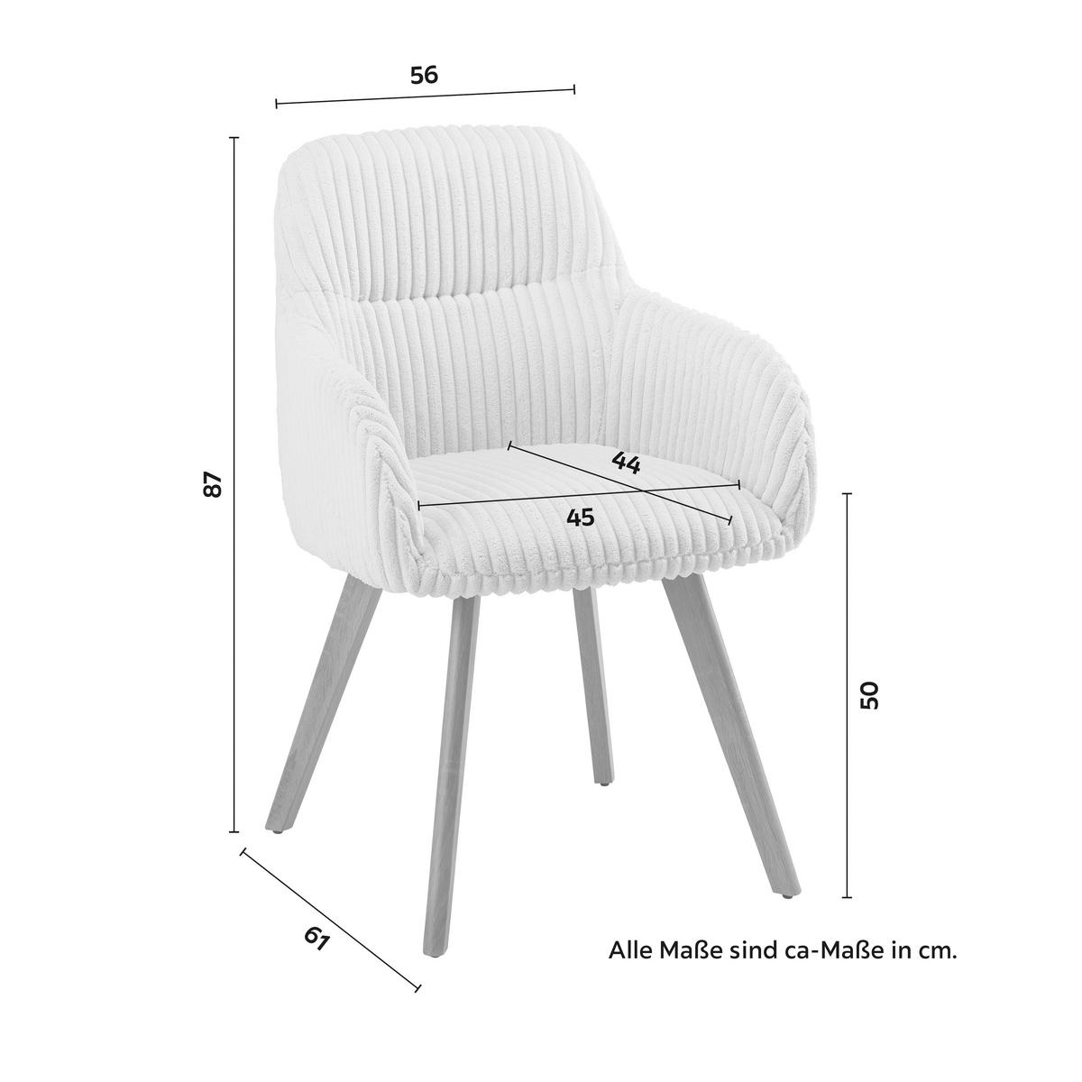 Židle MATTIA béžová - barvy dubu/béžová, Moderní, kov/dřevo (56/87/61cm) - Bessagi Home