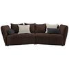 Boxspringová pohovka SOFI, hnědá, béžová - šedá/černá, Moderní, textil (294/93/152cm) - Premium Living