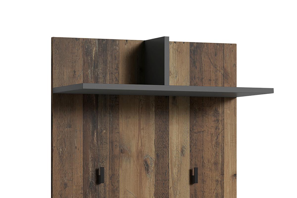 Garderobe Ben Alteiche/ Anthrazit B: 40 cm - Alteiche/Anthrazit, Design, Holzwerkstoff (40/184/35cm) - MID.YOU