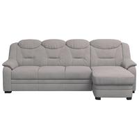 Ecksofa Marcus - Hellgrau/Schwarz, Basics, Textil (257/162cm) - MID.YOU