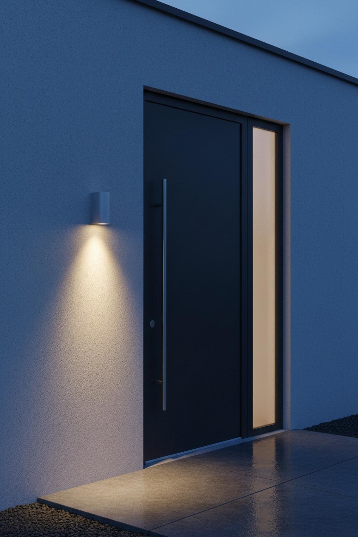 AUßENWANDLEUCHTE SwitchDim - Silberfarben, Basics, Kunststoff/Metall (7/16/9cm) - Markslöjd