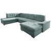 Wohnlandschaft Zira Mit Schlaffunktion Mintgrün - Chromfarben/Mintgrün, Design, Textil (212/330/169cm) - Livetastic