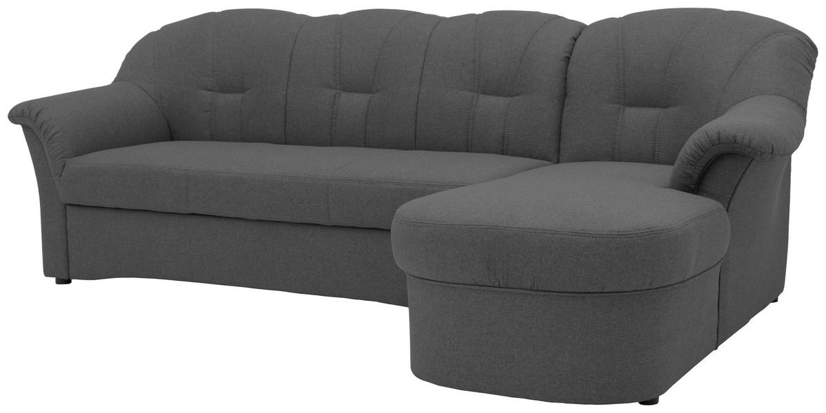 Ecksofa Papenburg Grau - Schwarz/Grau, KONVENTIONELL, Textil (233/142cm) - MID.YOU