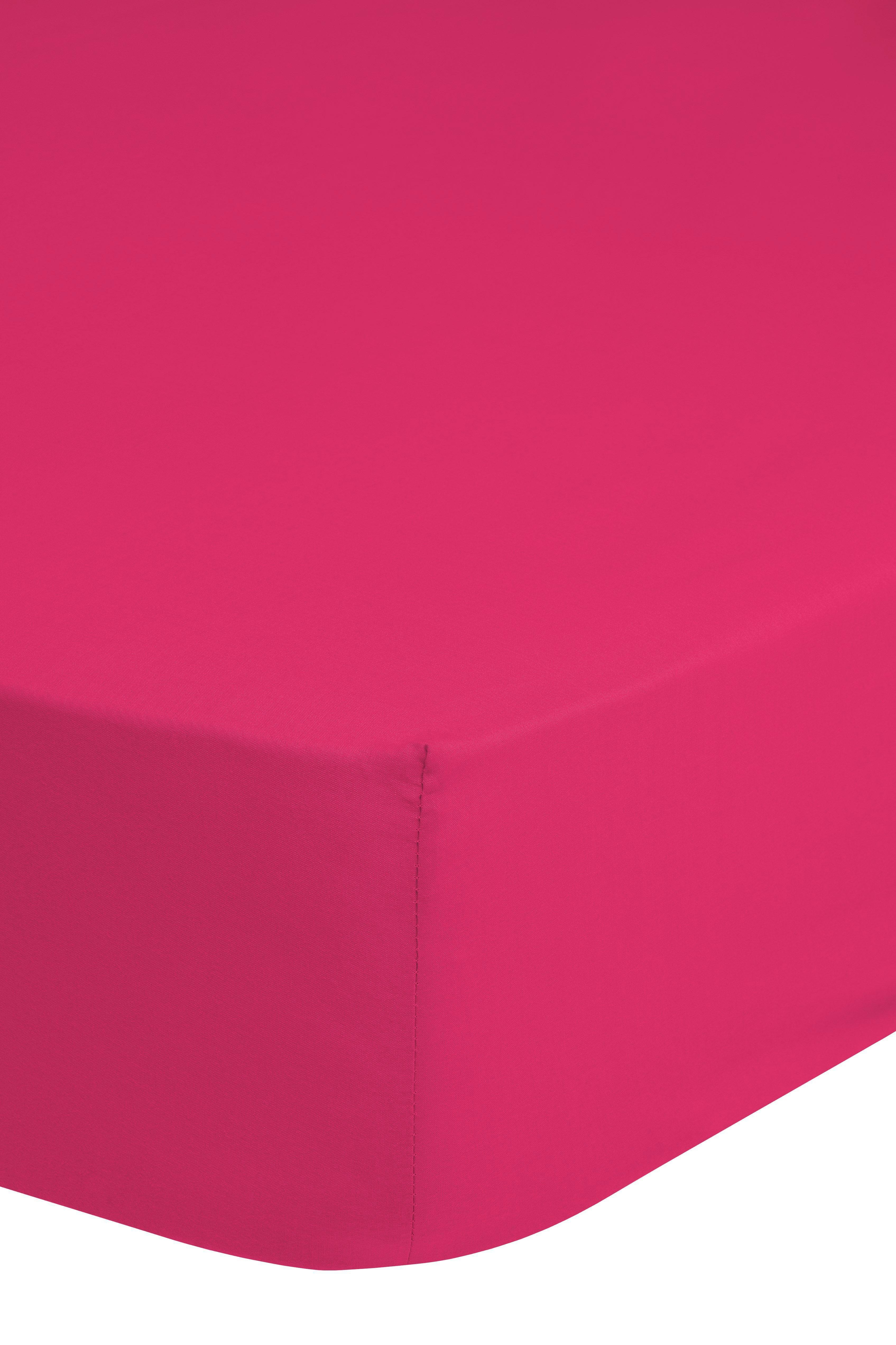 Spannleintuch Jersey Pink 140x200 cm Baumwolle - Pink, Basics, Textil (140/200cm) - MID.YOU