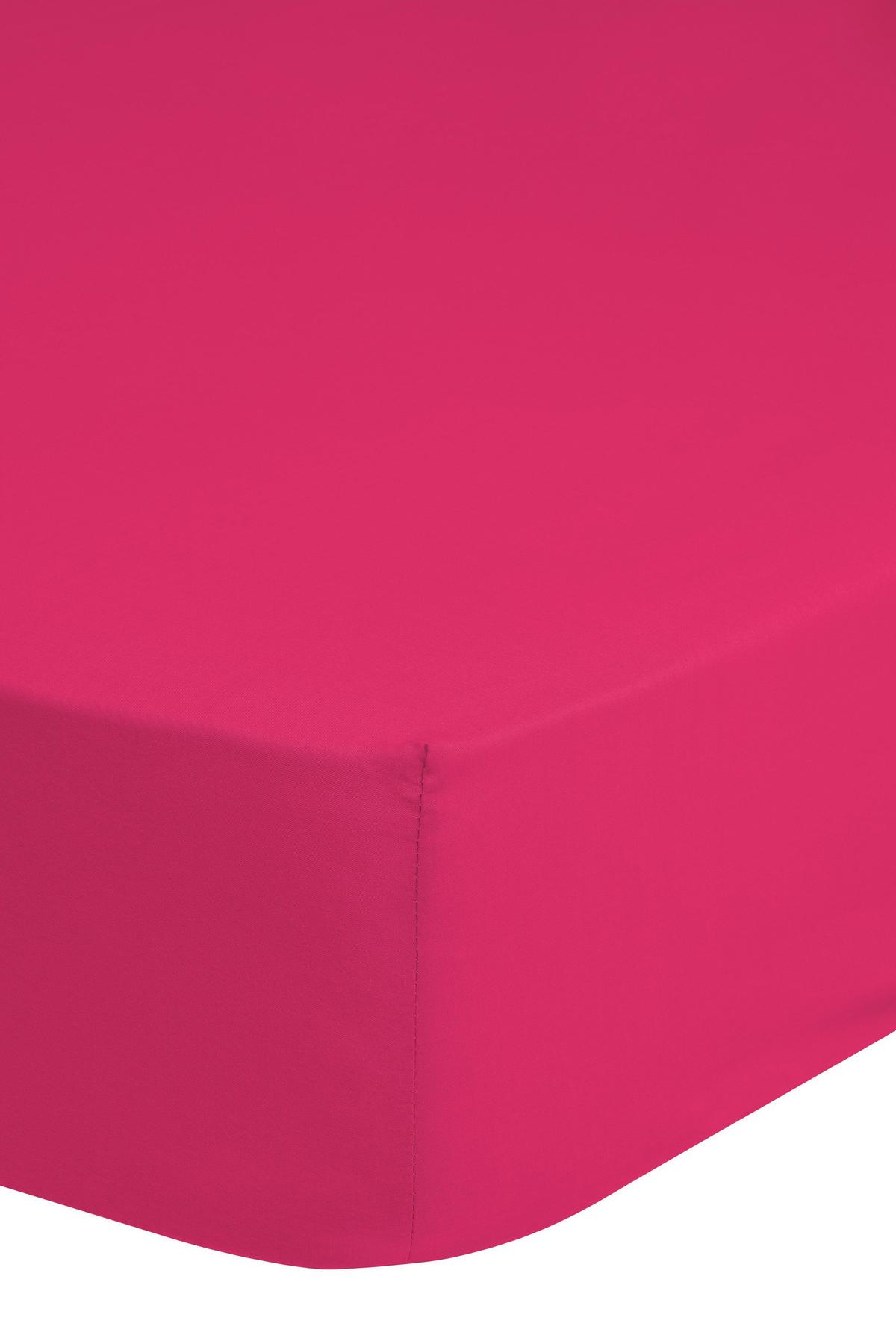 Spannleintuch Jersey Pink 200x200 Cm Baumwolle - Pink, Basics, Textil (200/220cm) - MID.YOU