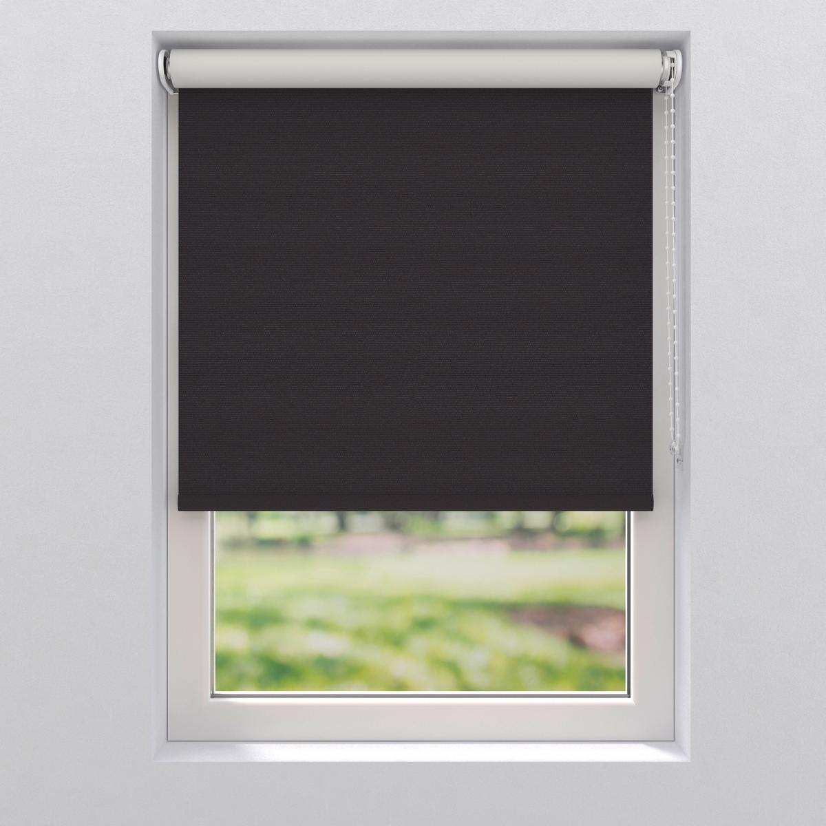 Verdunkelungsrollo 240x190 Cm Mit Kettenzug - Schwarz, Design, Textil (240/190cm)