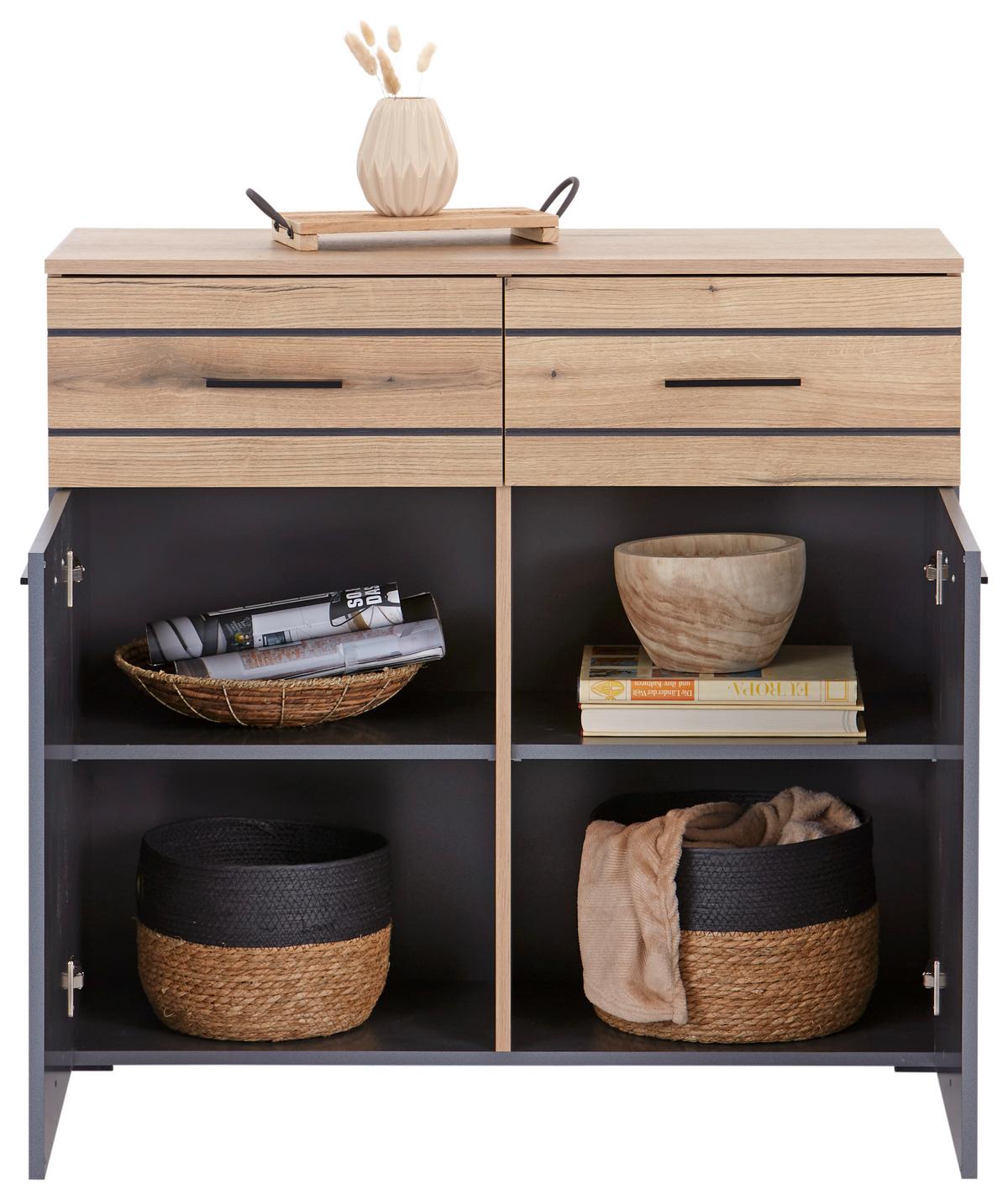Kommode B: 100 cm Limit Coast Evoke Eiche Dekor/Matera - MODERN, Holzwerkstoff (100/91/40cm) - Ondega