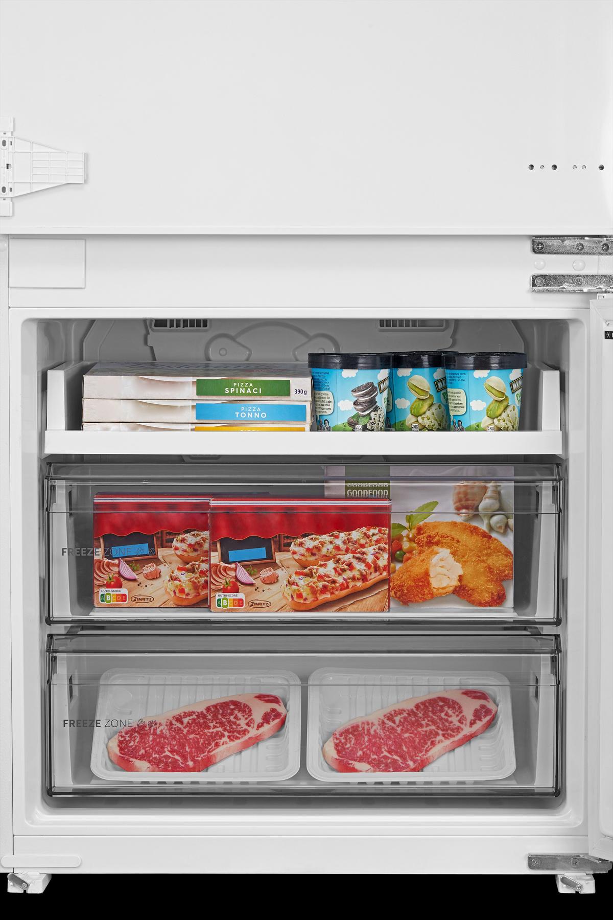 Kühl-Gefrier-Kombination Mdre554fgd01 - Weiß, Basics, Glas/Metall (69/194/55cm) - Midea