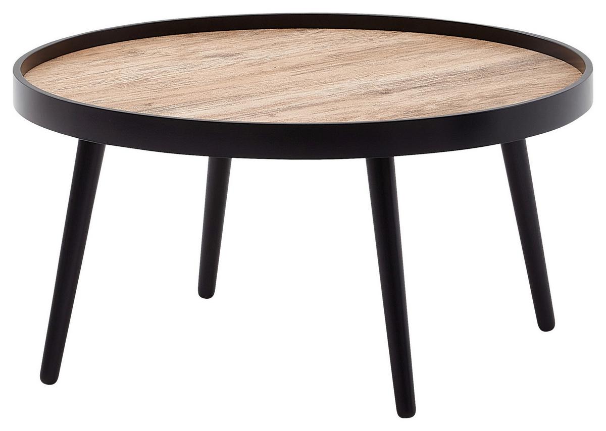 Konferenčný stolík p: 76cm - čierna, Modern, drevo/kompozitné drevo (76/76/40cm) - MID.YOU