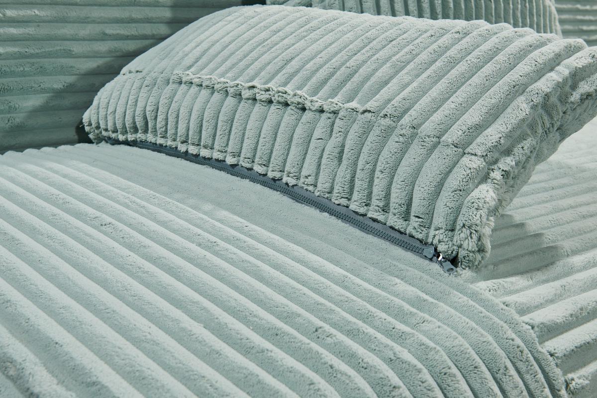 Schlafsofa Sally Pastellgrün B: 211 Cm - Pastellgrün/Schwarz, KONVENTIONELL, Textil (211/96/105cm) - MID.YOU